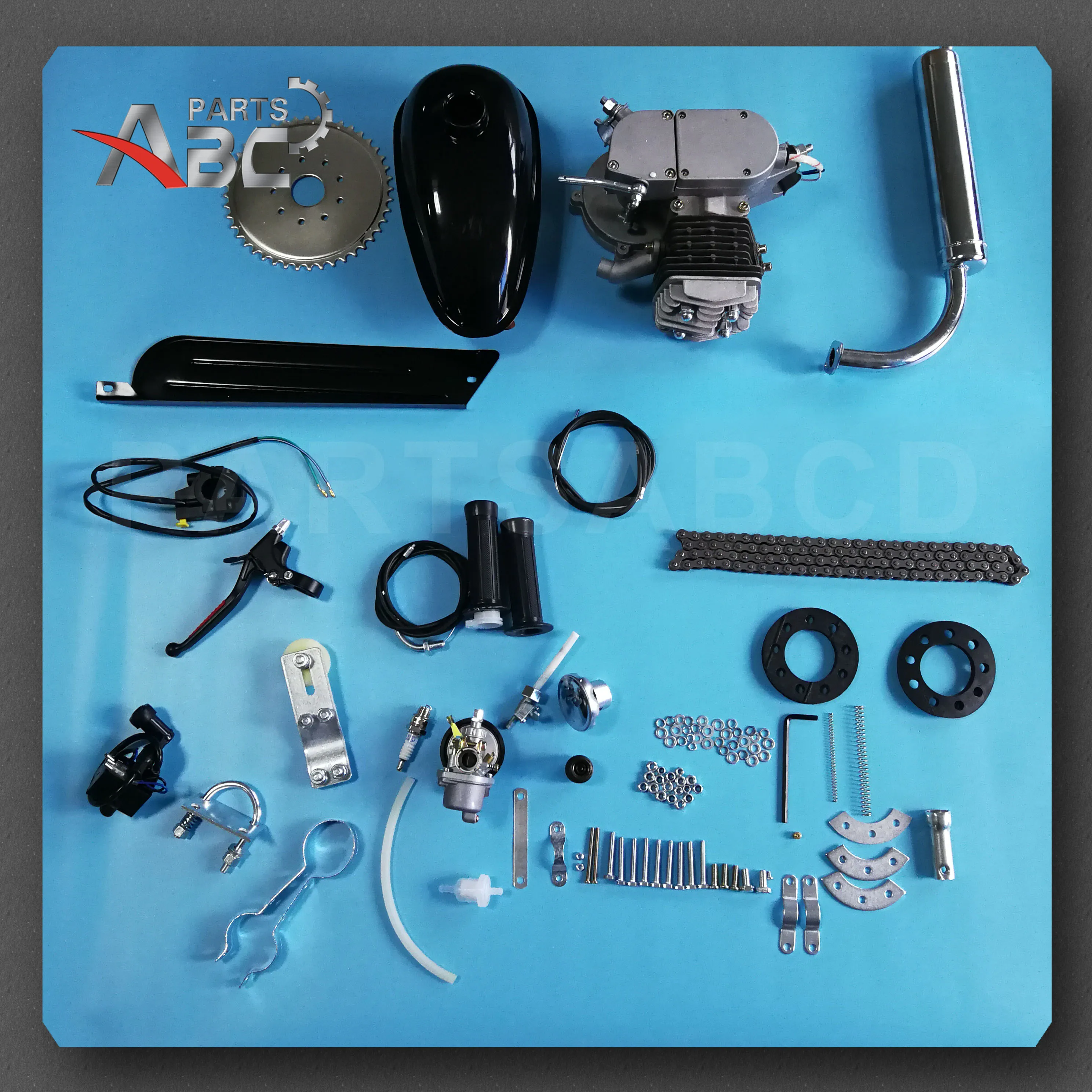 80cc 2 Bicycle Motorcycle Strok Gasoline Engine Kit For DIY Electric Bicycle Mountain Bike Complete Set Bike Gas Engine Motor