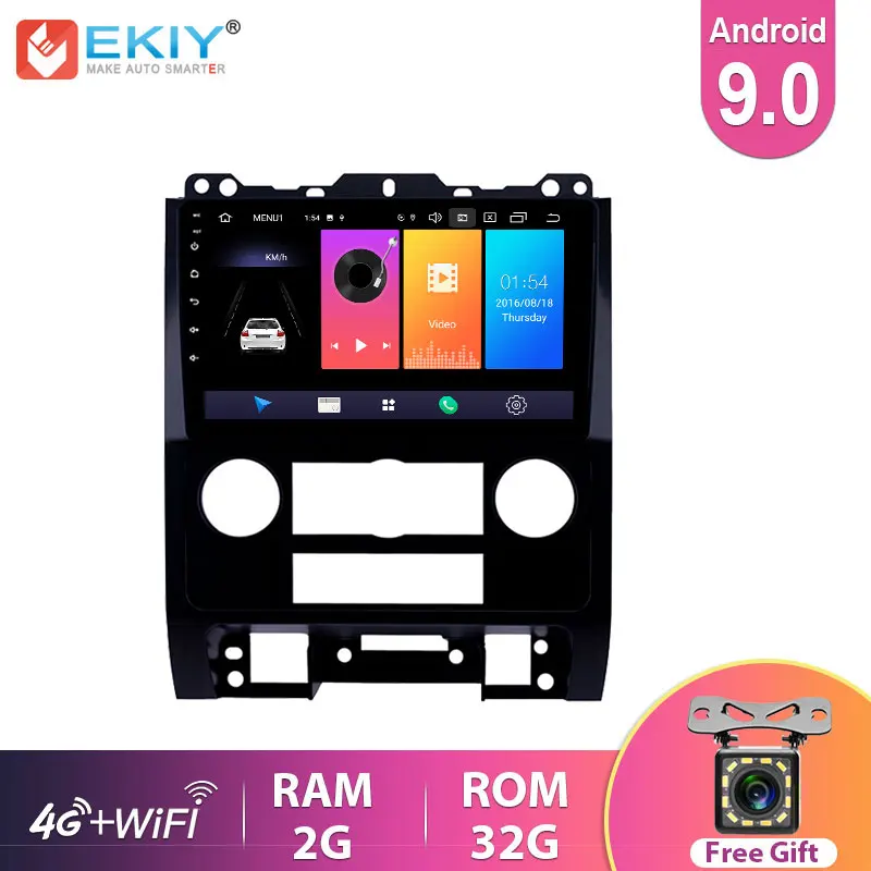 

EKIY IPS Android 9.0 Car Radio For Ford Escape 2007-12 Stereo Multimedia Video Player GPS Navigation No 2din DVD USB BT Wifi HU