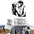 Романтические настенные Стикеры для влюбленных виниловые наклейки в виде Фотообоев c переводными картинками пара Спальня Любовь Настенные украшения для взрослых комнаты обои пикантные искусство панно