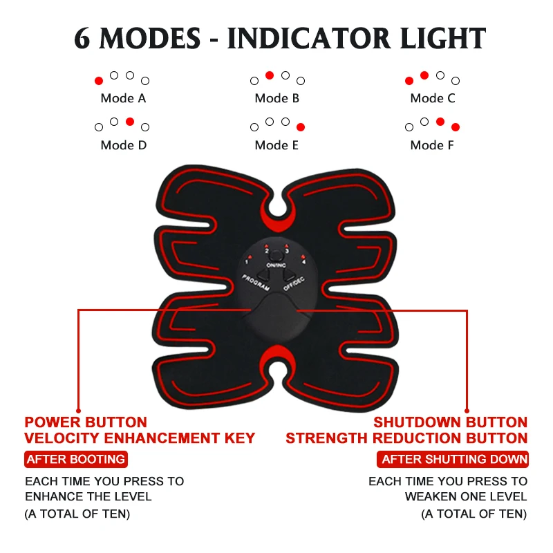 Тренажер для мышц живота Вибрационный массажер упражнений стимулятор
