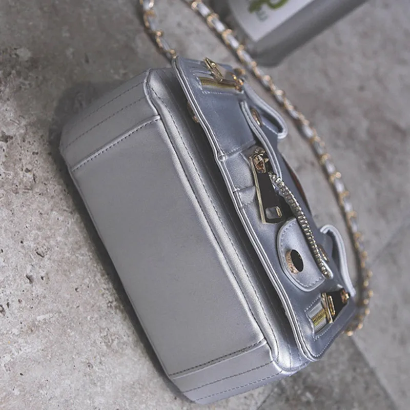 21 клубный бренд маленькие модные с цепочками на молнии одноцветные для девушек