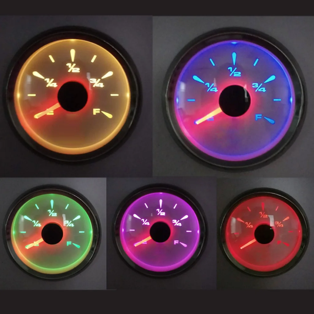 52 мм 2 &quotлодка автомобиль морской уровень топлива Манометр метр Индикатор черный