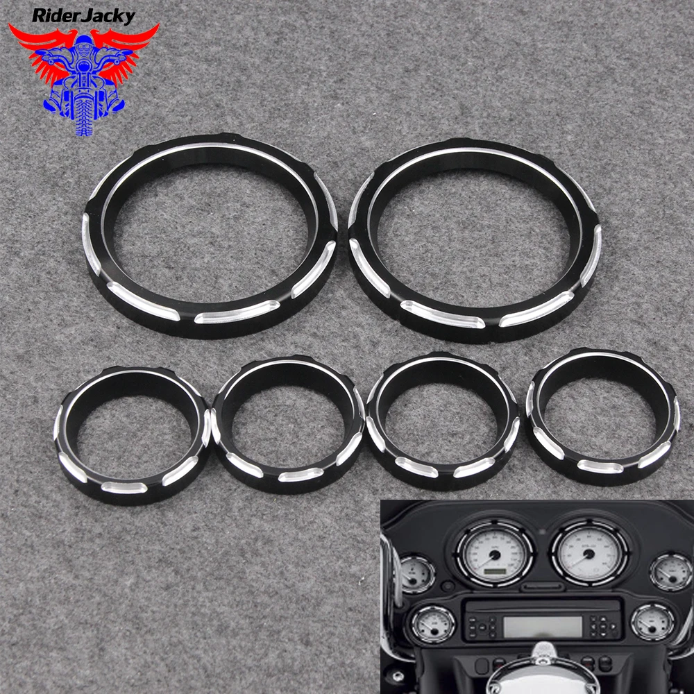 4 дюйма Спидометр 2 манометр набор Ободка для мотоцикла приборная панель Harley touring