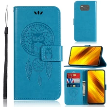 Phone Bag Case For Xiaomi Poco X3 Pro Cover Owl Flip PU Leather Wallet Case For Xiaomi Poco X3 Pro Case For Poco X3 Pro Bag Case