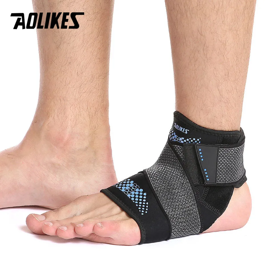 AOLIKES Новый L/XL спортивный фиксатор для голеностопа до колен протектор сжатия