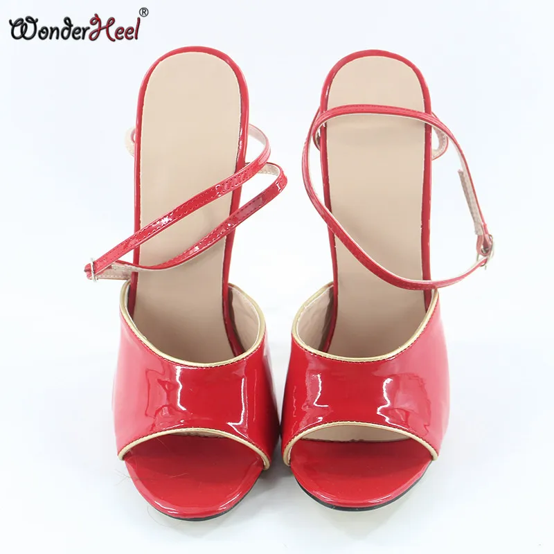 Босоножки Wonderheel женские на очень высоком каблуке 16/18 см пикантные туфли с