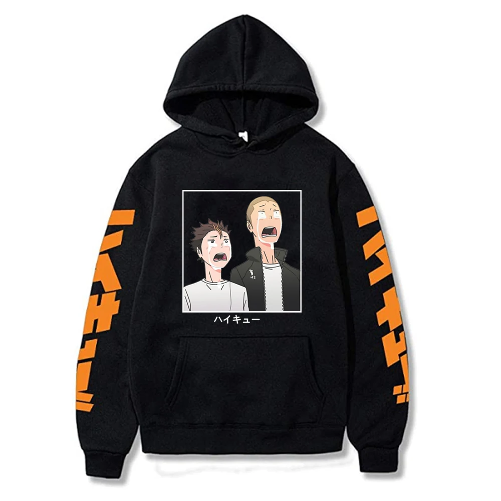 

Смешные мужские толстовки с капюшоном Haikyuu Мужские Женские Мужские пуловеры толстовки свитшоты худи в стиле аниме уличные Топы