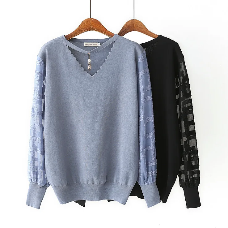 Повседневные незаменимые свитера размера плюс осень 2019 женские модные свободные