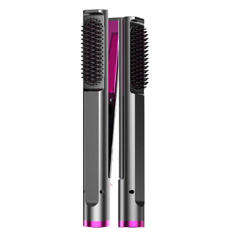 

3 in 1 Electric Hot Comb Hair Straightener Brush and Curler Ceramic Fast Heating Flat Iron Electric Straightening Iron