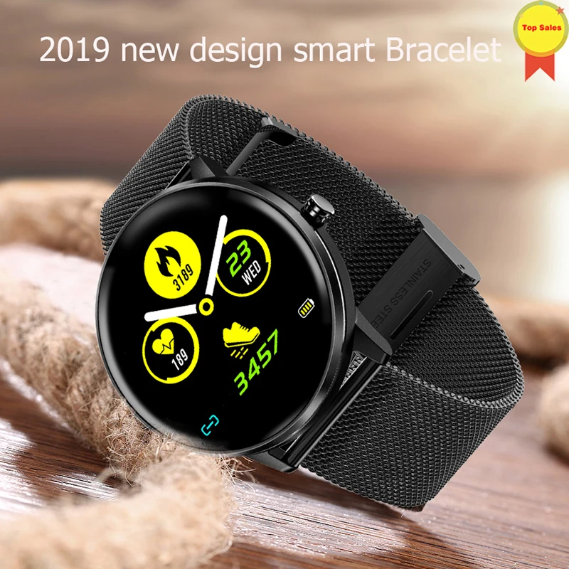 

new Smart watch full screen touch Heart Rate Blood pressure monitor IP68 waterproof bracelet sports fitness tracker smart watch