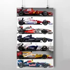 Картина из тикового дерева, картина Формула 1 F 1, гоночные спортивные автомобили, настенные художественные плакаты, картины на холсте для декора гостиной