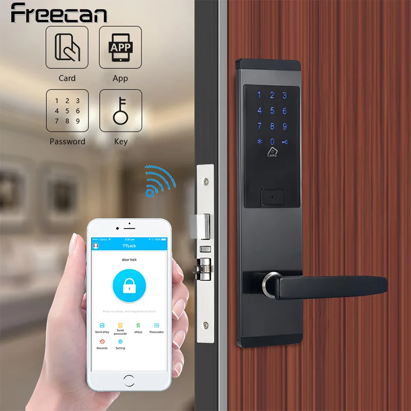 FREECAN электронный дверной замок для отеля с приложением Bluetooth TTLock цифровой смарт