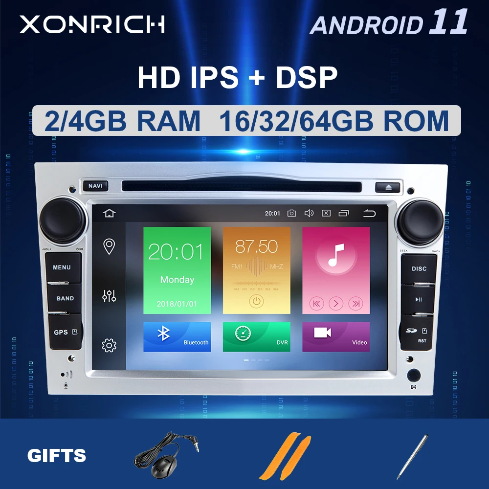 2 Din Android 11 автомобильный DVD мультимедийный плеер для Opel Astra H Vectra C Zafira b Corsa D G Meriva Vivaro