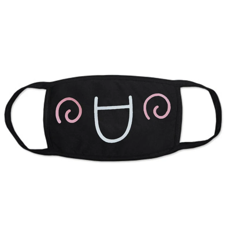 Забавная унисекс маска для лица милая аниме рта хлопковая ткань противопылевые