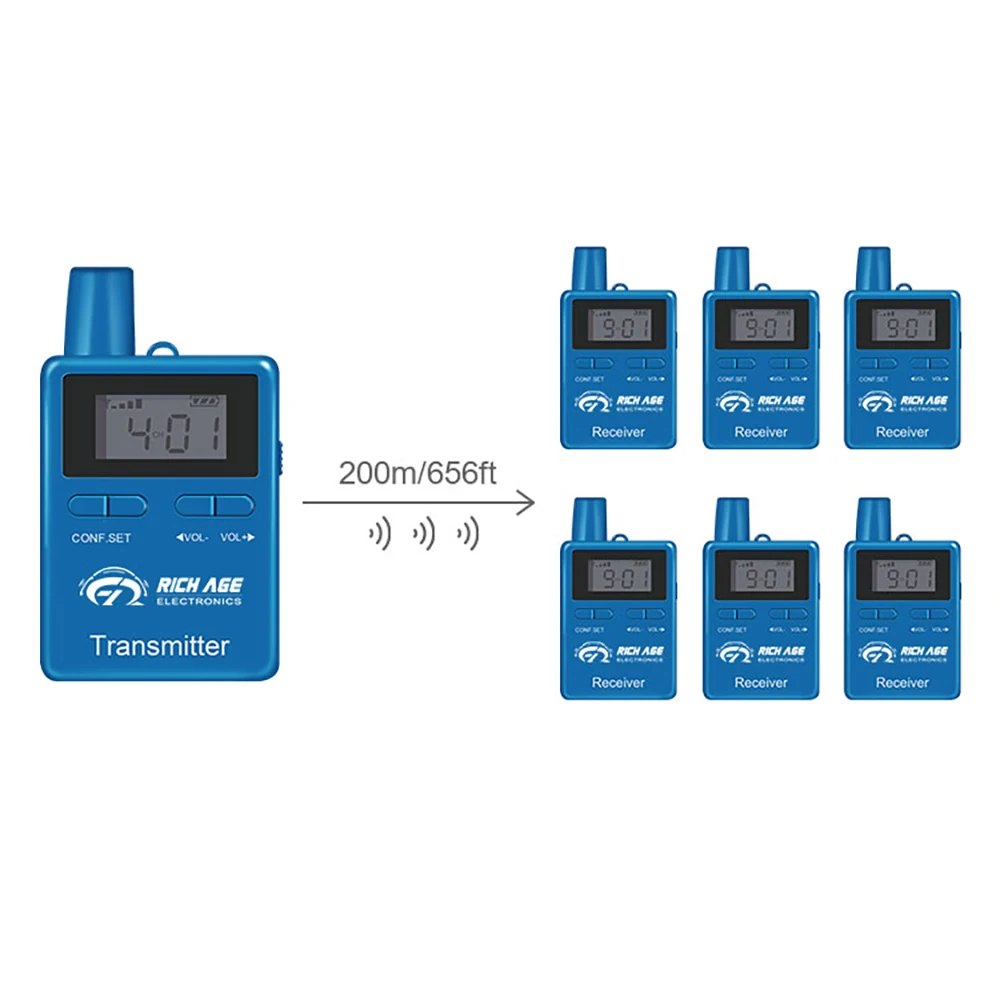 구매 RC2402 투어 가이드 시스템 2 송신기 + 15 관광용 수신기, 공장 가격