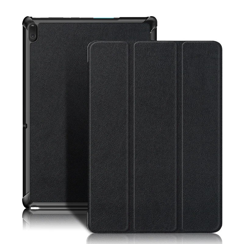 Чехол для lenovo Tab P10 Smart Cover кожаный TB-X705F TB-X705L TB X705 чехол для планшета тонкий магнитный складной чехол-подставка 10,1" - Цвет: Black