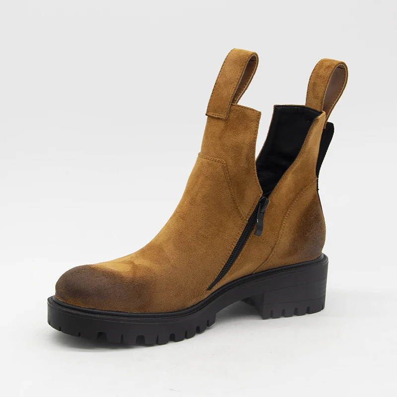 

[GOGD]2020 autumn new products ladies boots zipper ankle bag boots autumn and winter fashion Martin boots comfortable size 36-41