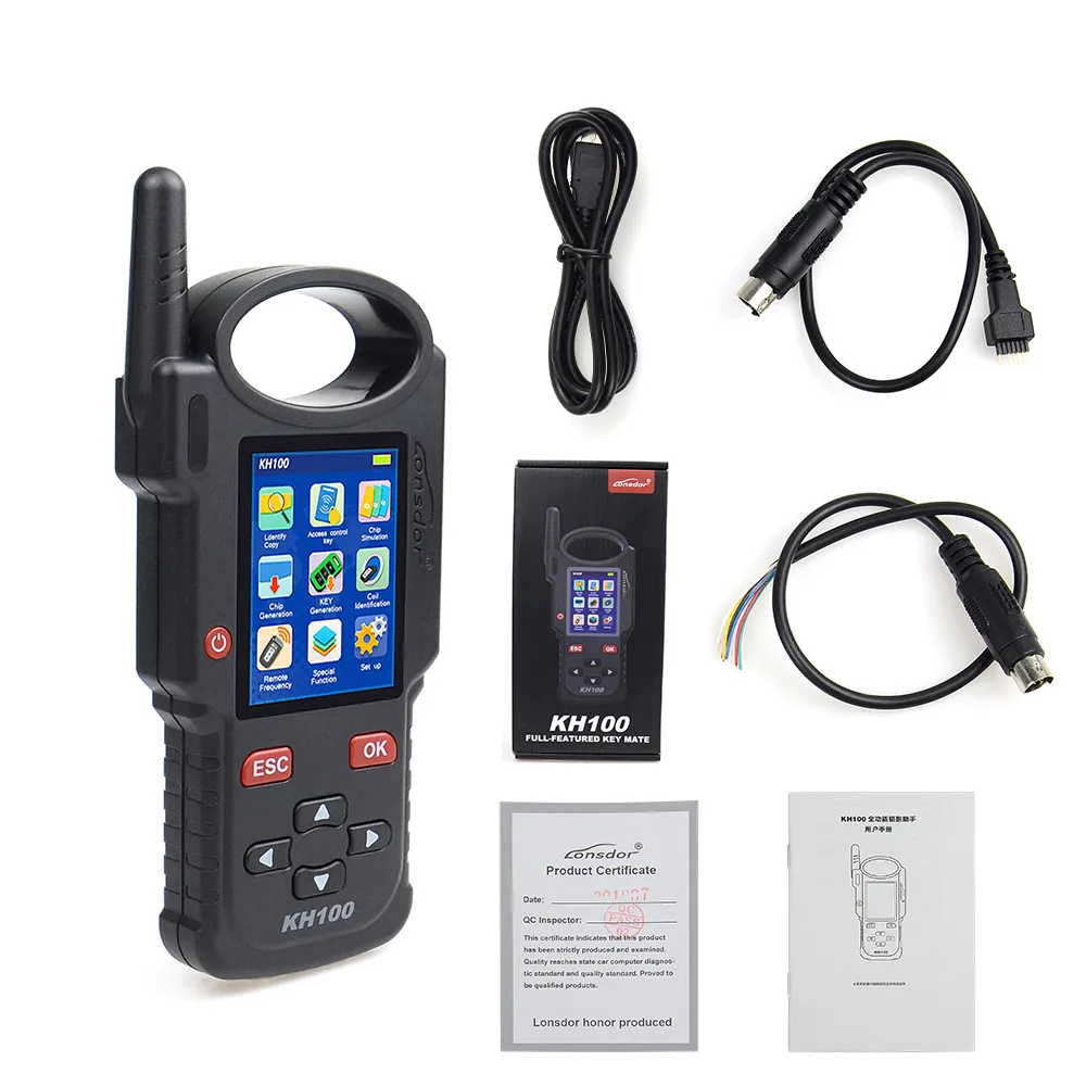 

Original Car Key Programmer Lonsdor KH100+ Hand-Held Remote Smart Key Programmer for Generate Chip/Detect Remote Frequency