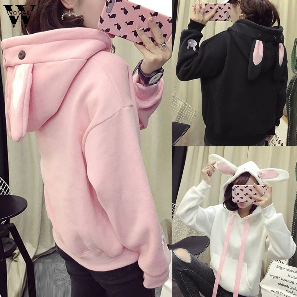 Женские толстовки Womail с капюшоном модная свободная толстовка длинными рукавами