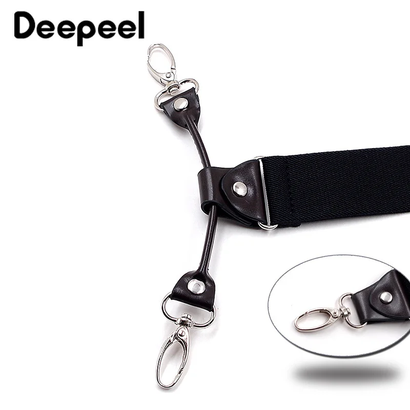 Deepeel 1 шт. 3.5X120cm для мужчин из натуральной кожи 4 зажим Sanp крюк подтяжки полиэстер