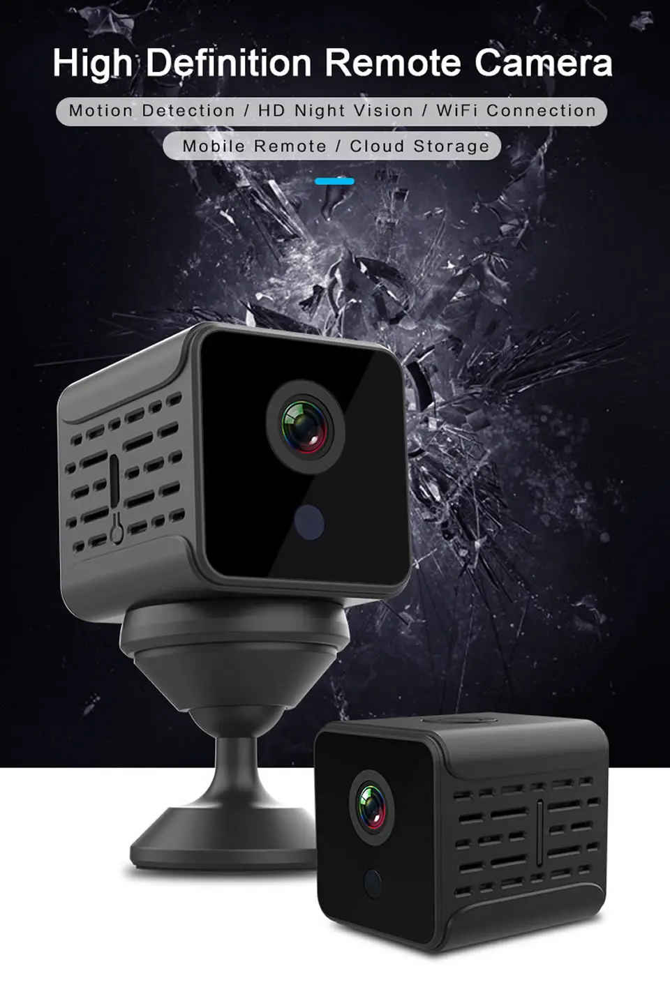 HD 1080P WiFi мини камера P2P беспроводная микро видеокамера Видео Регистратор Поддержка удаленного просмотра монитор телефон приложение и скрытая TF карта