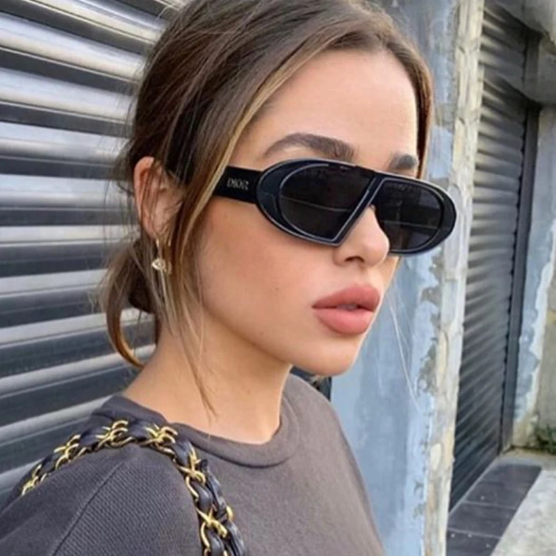 flat oval black cat eye sunglasses for women ins hot luxury brand uv400 goggle eyewear men vintage retro sun glasses oculos free global shipping