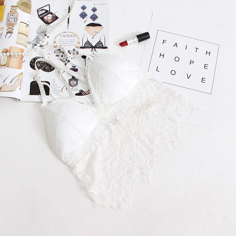 Кружевной бюстгальтер французский стиль без косточек хит продаж бесшовный с