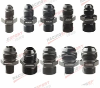 an10 an12 male flare to metric adapter fitting straight aluminum black
