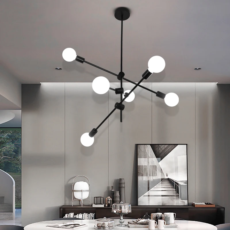 

Modern home lighting fixture Sputnik Chandelier Home decor LED light Metal Ceiling Lamp Nordic Postmodern Hanging Lamp Lustre
