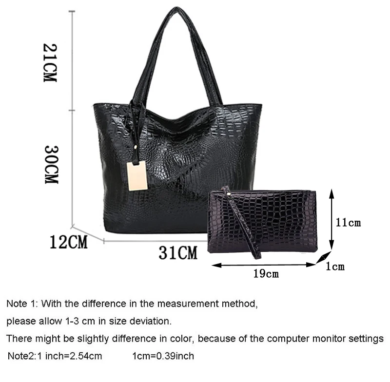 

Women's bag soft PU leather crocodile pattern ladies handbag 2020 new luxury designer ladies large capacity shoulder bag main