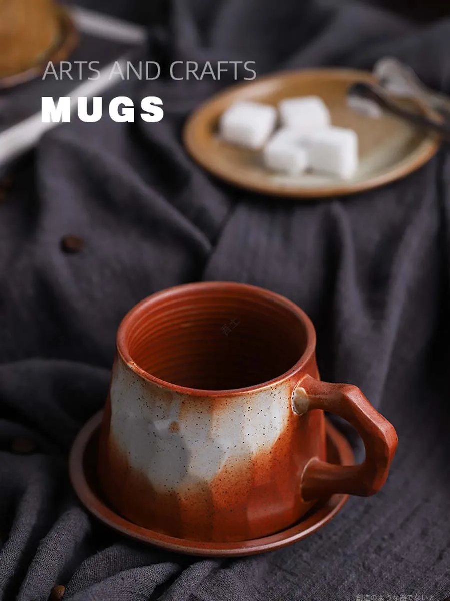 

Stoneware Coffee Cup Japanese Luxury Decoration Handmade Pottery Coffee Cup Vintage Creative Ceramica Porcelain Tea Cup AA50BD