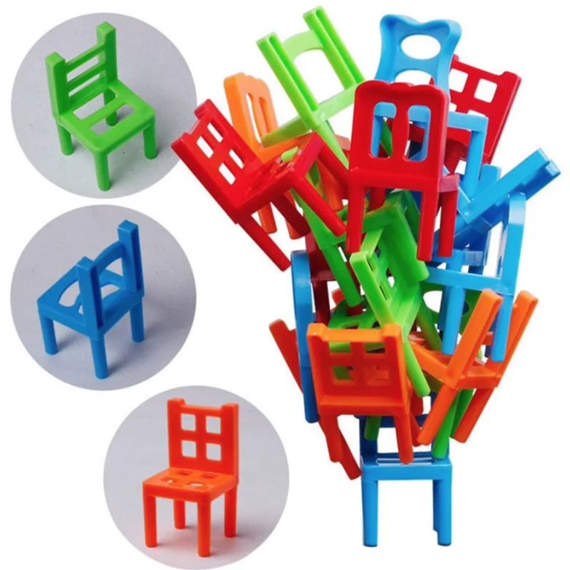 18 шт./компл. игрушка Баланс стулья игры родитель ребенок сбор интерактивные
