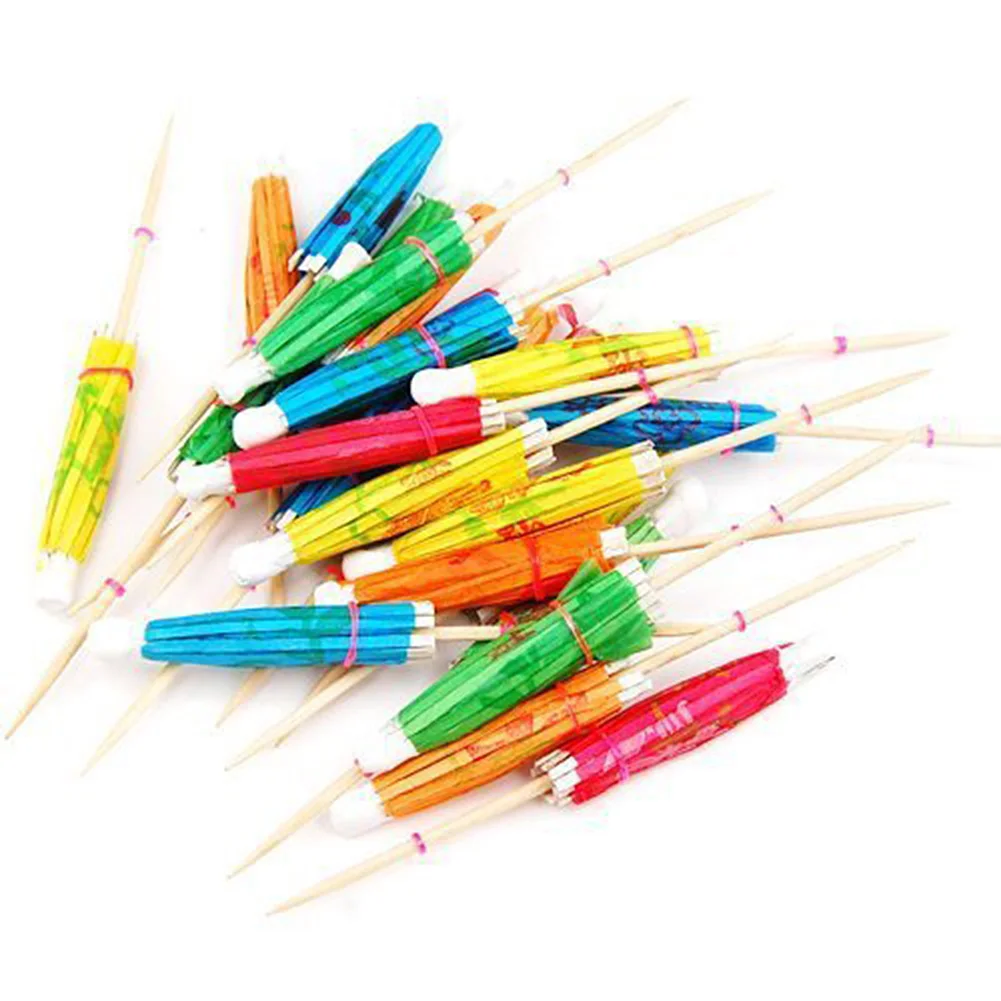 10 шт. напитки аксессуар в форме зонтика бамбуковые палочки снэк торт фруктовый