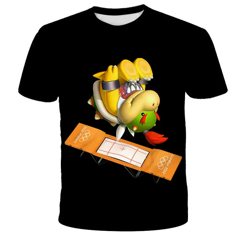 

2020 Fashion Cartoon Mario Sonic 3D print Breathable T-shirt children summer T-shirt boy girl T-shirt casual tops