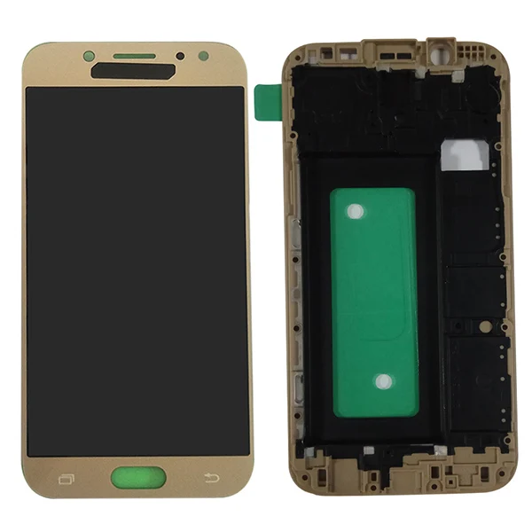 Gold With frame Регулируемый J530 для SAMSUNG Galaxy J5 Pro J530 J530F SM-J530FM/DS ЖК-дисплей кодирующий преобразователь сенсорного экрана в сборе с рамкой - Цвет: Gold With frame