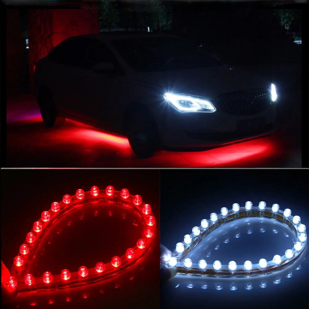 1 шт. 12 В светодиодная Универсальная автомобильная ПОДСВЕТКА 24 см