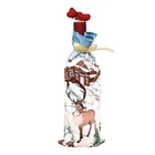 Набор бутылок вина Сантыдомашний декордом своими рукамирождественские украшения для домаРождественские подаркинабор Снеговик для бутылки