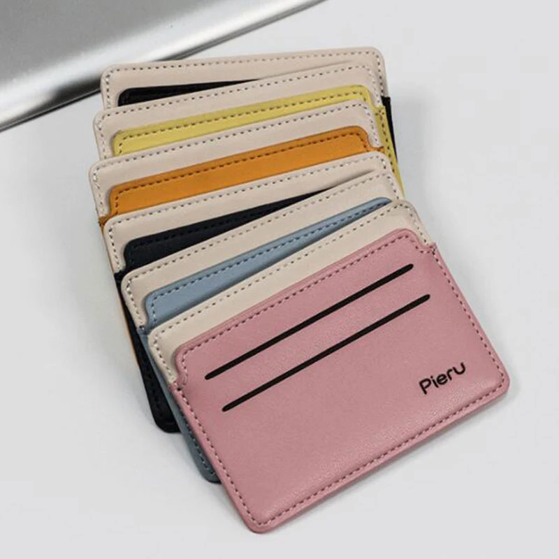 

New Candy Color Splicing Card Holder Urban Style Stylish Ultra-thin Card Package Unisex Outdoor Portable Business Card Holders