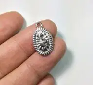 rhodium silver Eruifa 20 шт 11*16 мм Овальный змеиный принт золото/посеребренный цинковый сплав Подвески ювелирные изделия DIY ожерелье 2 цвета - Окраска металла: rhodium silver