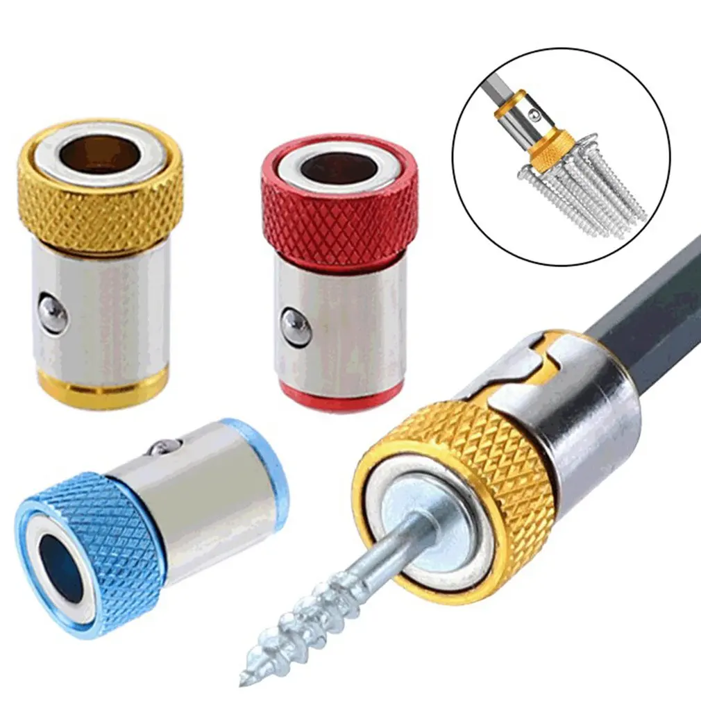 

NEW 2PCS Universal Magnetic Ring Alloy Magnetic Ring Screwdriver Bits Anti-corrosion Strong Magnetizer Drill Bit Magnetic Ring