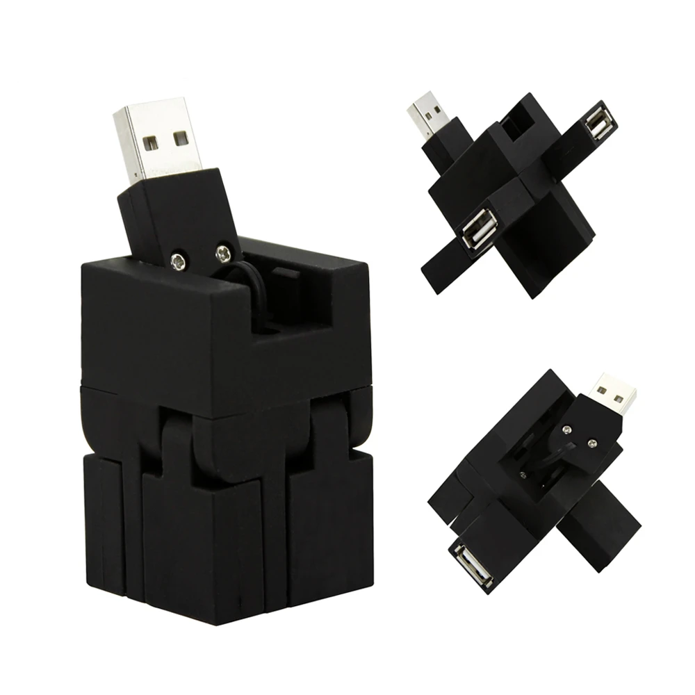 CHYI 4-портовый концентратор Micro Usb 2.0 Multi Combo Hab Mini Splitter Креативный квадратный адаптер