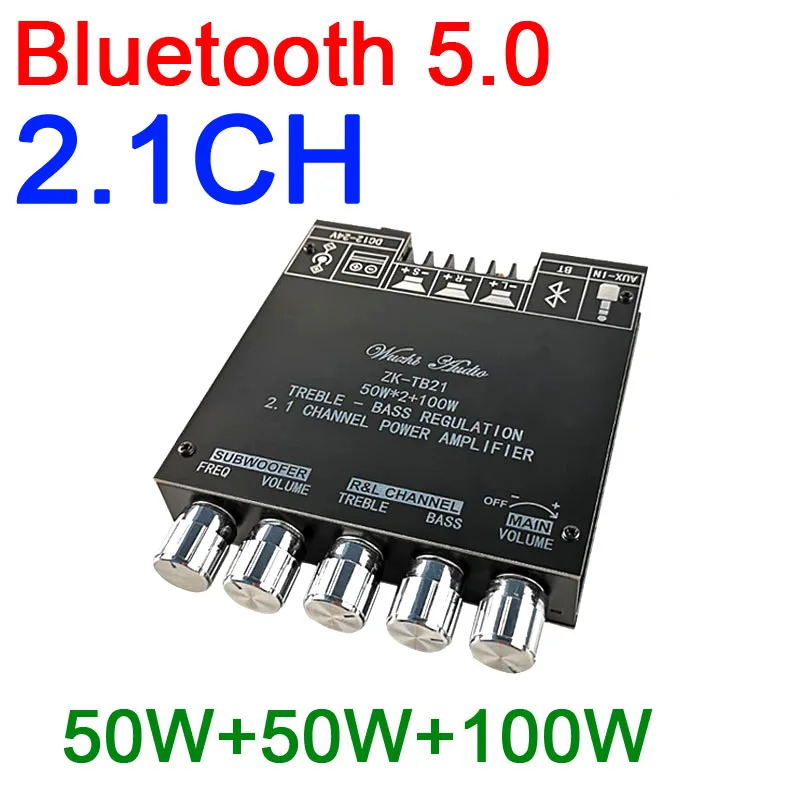 2 1 CH Bluetooth 5 0 TPA3116 сабвуфер аудио стерео усилитель мощности плата 50 Вт + 100 высокие