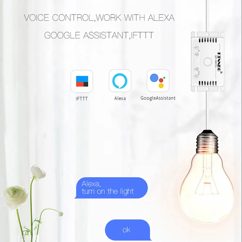 Пульт дистанционного управления Tuya 220 В 10 А Wi-Fi для Alexa Google Home | Электроника