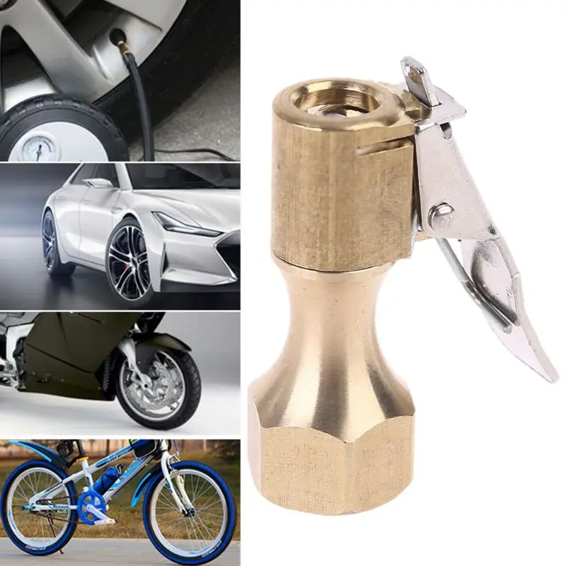 

Air Chuck 1/4" Heavy Duty Tire Chuck with Clip for Inflator Gauge Air Compressor