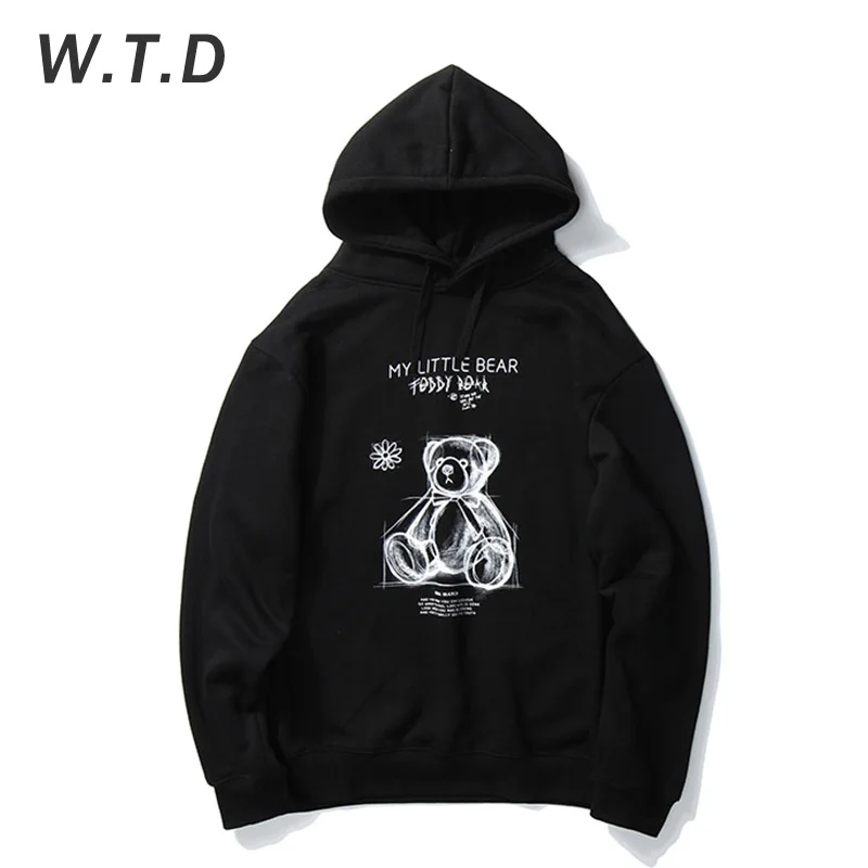 W.T.D 2020 мужская толстовка с принтом My Little Bear Повседневная стильная мужская/Женская