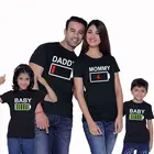 Одинаковые комплекты для семьи, 1 шт. футболки для папы и сына Одинаковая одежда для мамы и ребенка футболка с короткими рукавами и принтом батареи