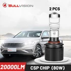 Светодиодные лампы для фар H7 H4 Bi-LED проектор линзы H11 H8 H9 9005 HB3 9006 HB4 6000 лм CSP чипы 3000K RHD LHD Автомобильные противотуманные фары