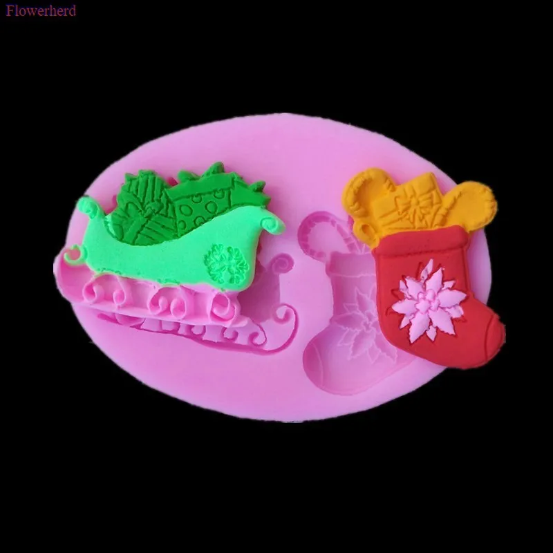 Новые инструменты для рождественского декора силиконовая форма торта с помадкой