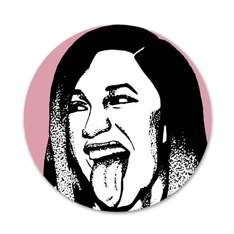 58 мм Рэп певица Карди B значок для одежды рюкзак украшение подарок