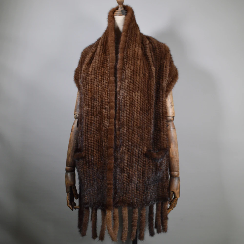 2020 зимние Лидер продаж леди длинный Стиль натуральный мех норки меховой шарф для